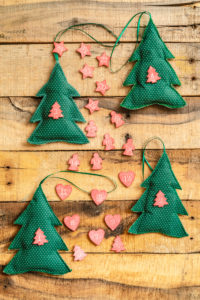 Christmas decoration, Christmas tree made of cloth Christmas decoration, Christmas tree made of cloth